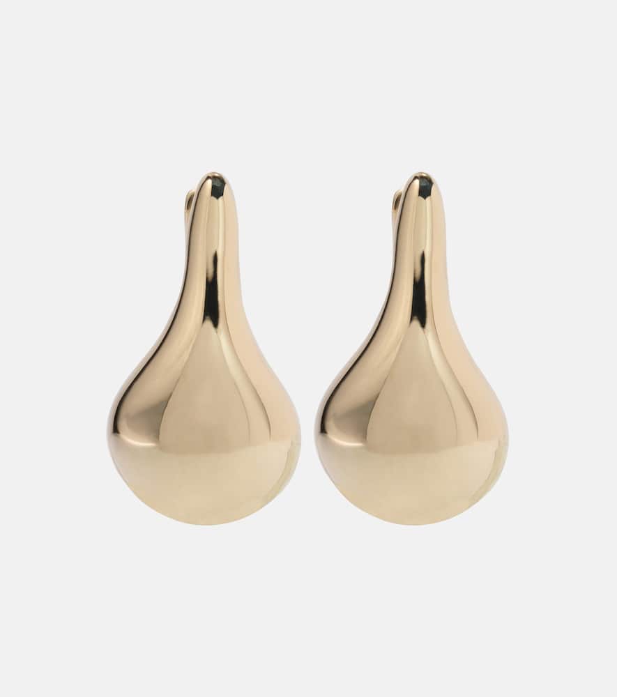 Droplet 10kt gold hoop earrings