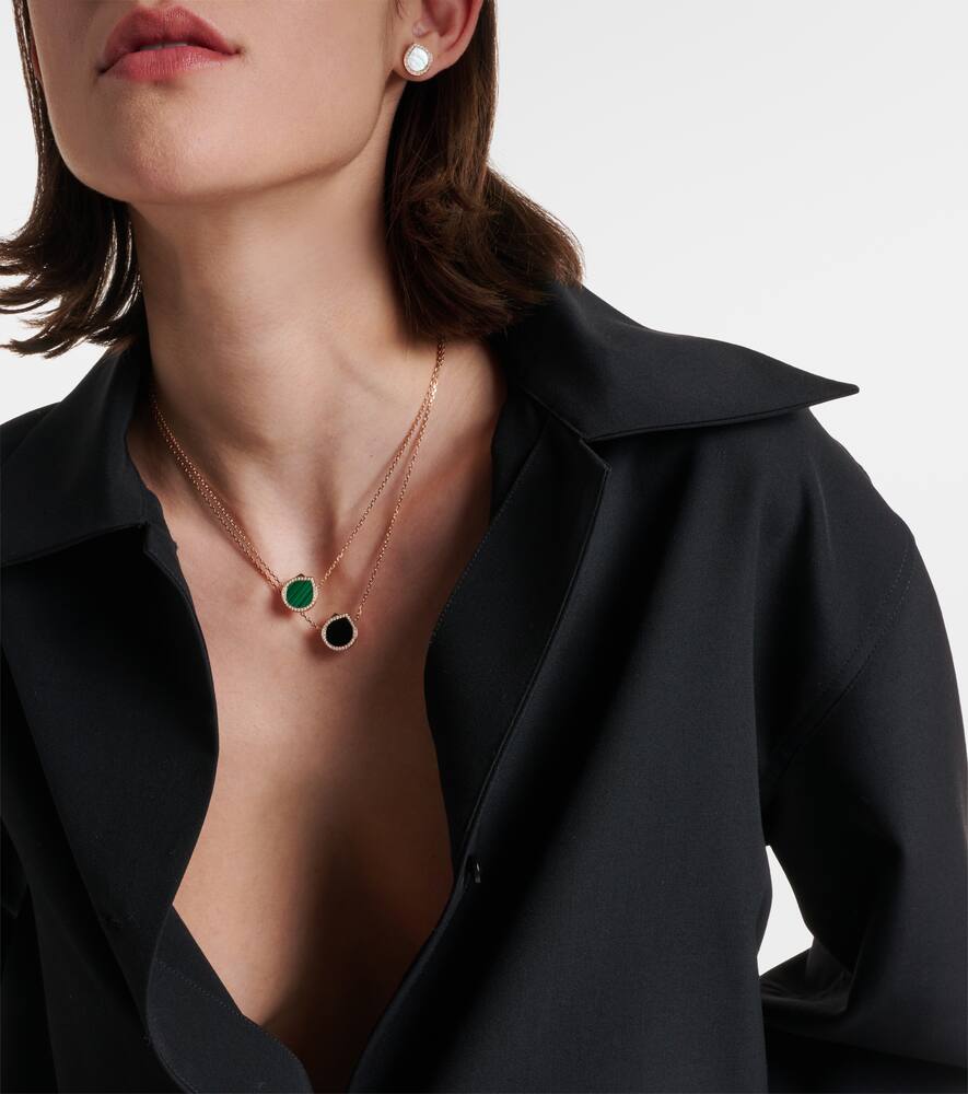 Antifer 18kt rose gold pendant necklace with onyx and diamonds