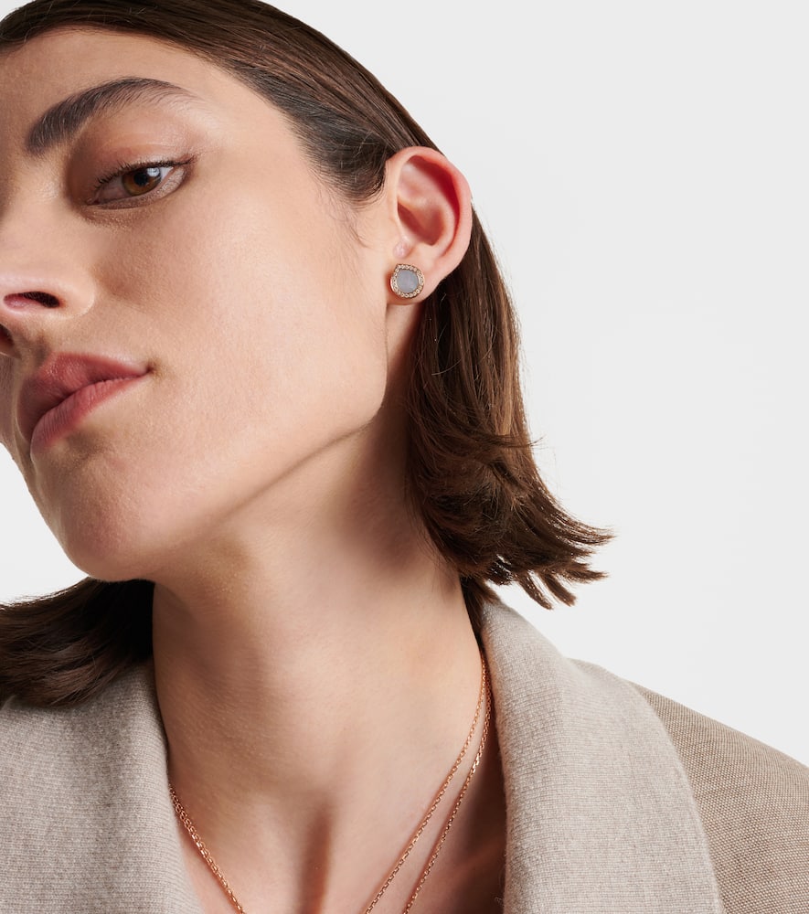 Antifer 18kt rose gold single earring with gemstones