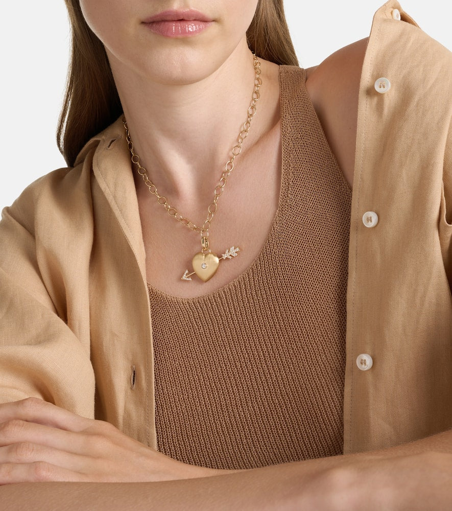 Rosa 18kt gold necklace with diamonds