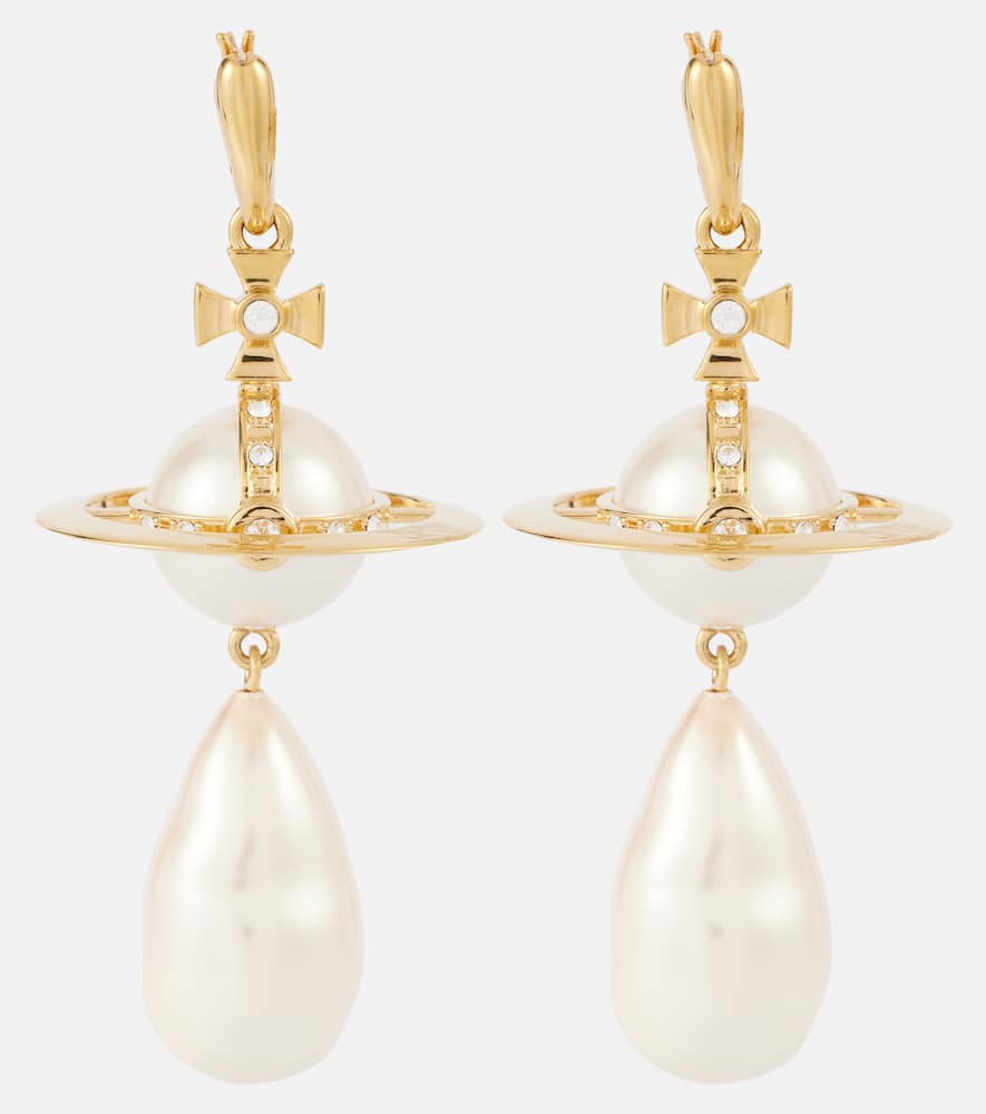 Giant Pearl Orb drop earrings