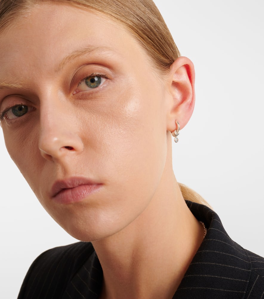 Zahra Micro sterling silver earrings with sapphire