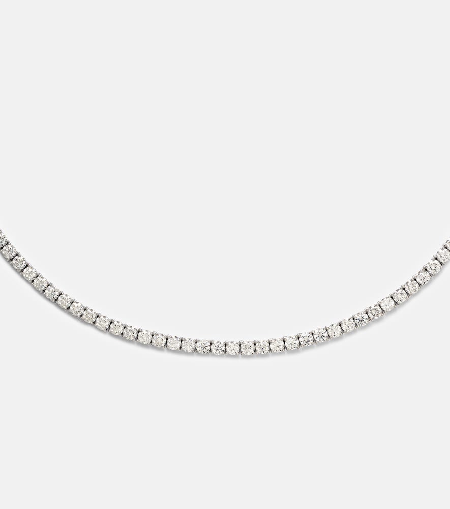 Hepburn 18kt white gold choker with diamonds