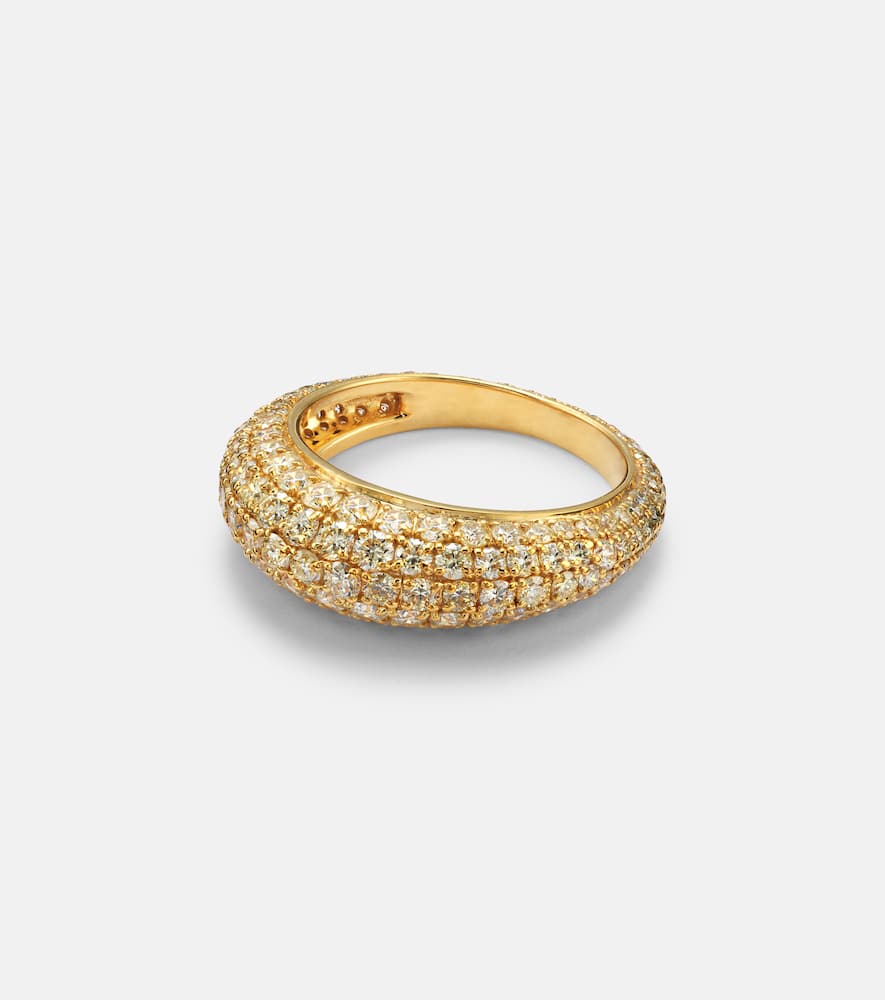 18kt gold ring with diamonds