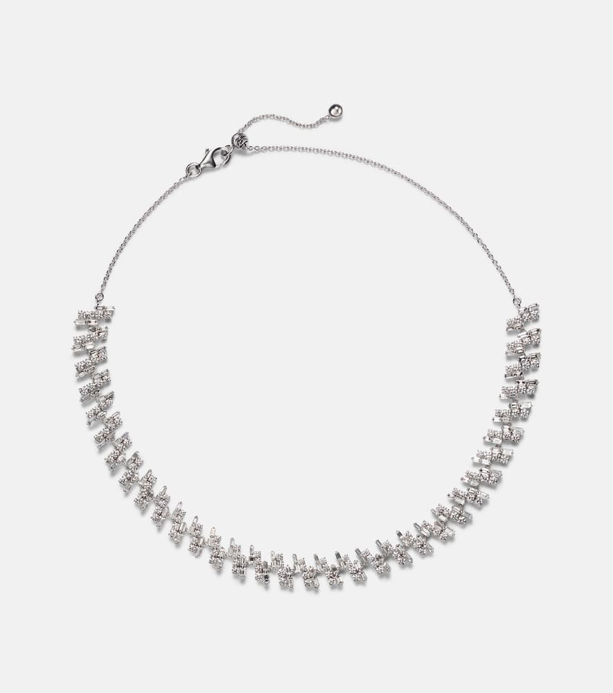 Art Deco 18kt white gold choker with diamonds