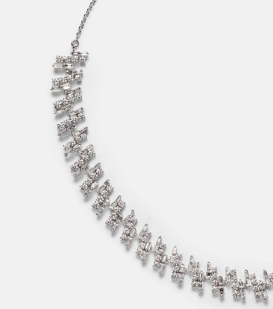 Art Deco 18kt white gold choker with diamonds