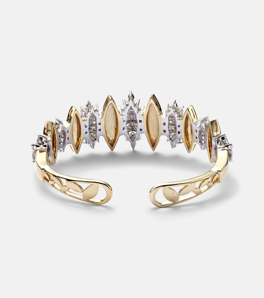 Golden Strada 18kt gold bangle with diamonds