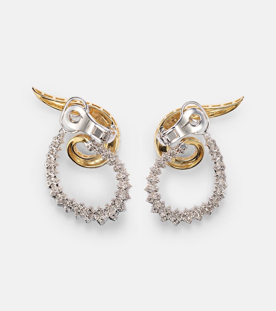 Golden Strada 18kt yellow and white gold drop earrings with diamonds