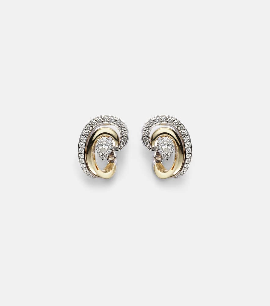 Golden Strada 18kt yellow and white gold earrings with diamonds
