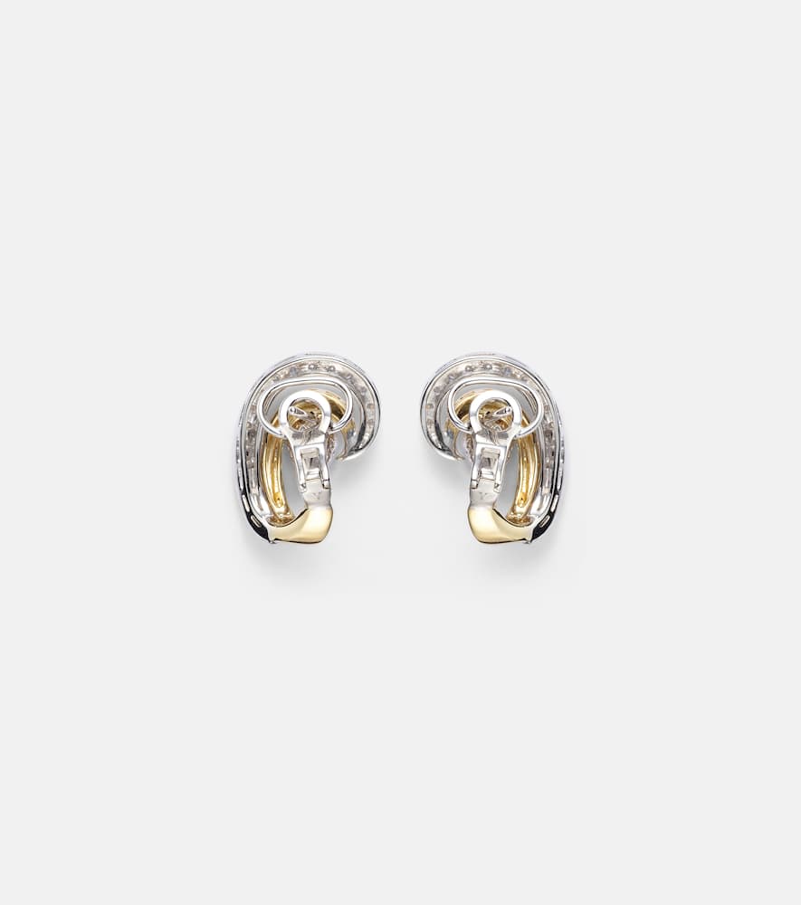 Golden Strada 18kt yellow and white gold earrings with diamonds