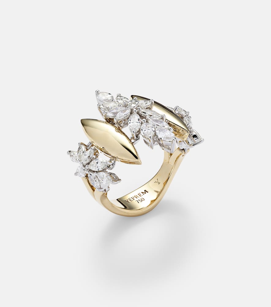 Golden Strada 18kt yellow gold and white gold with diamonds ring