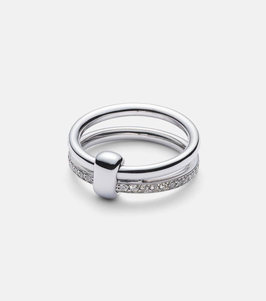 Together 18kt white gold ring with diamonds