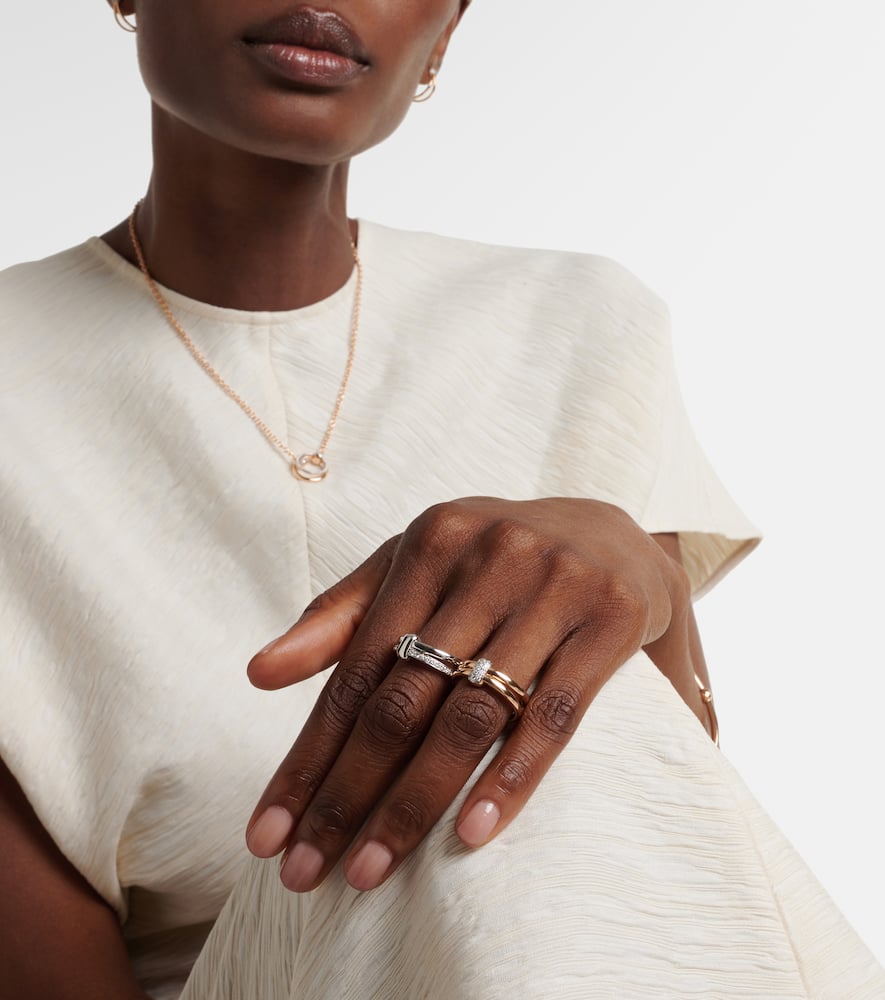 Together 18kt white gold ring with diamonds