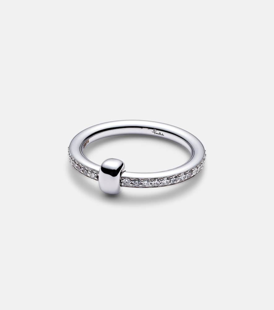Together 18kt white gold ring with diamonds