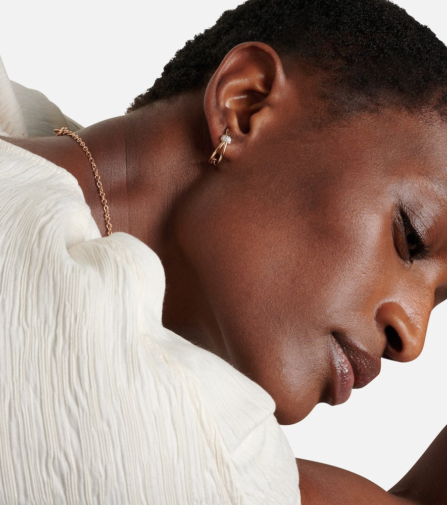 Together 18kt rose gold earrings with diamonds