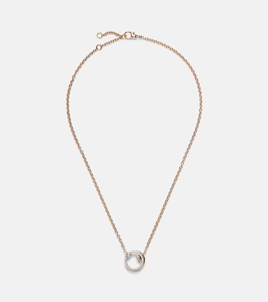 Together 18kt rose gold pendant necklace with diamonds