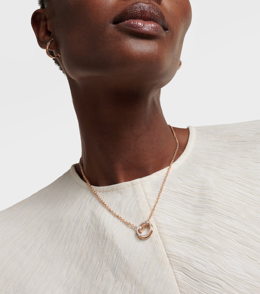 Together 18kt rose gold pendant necklace with diamonds