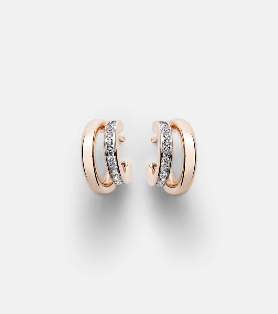 Together 18kt rose gold earrings with diamonds