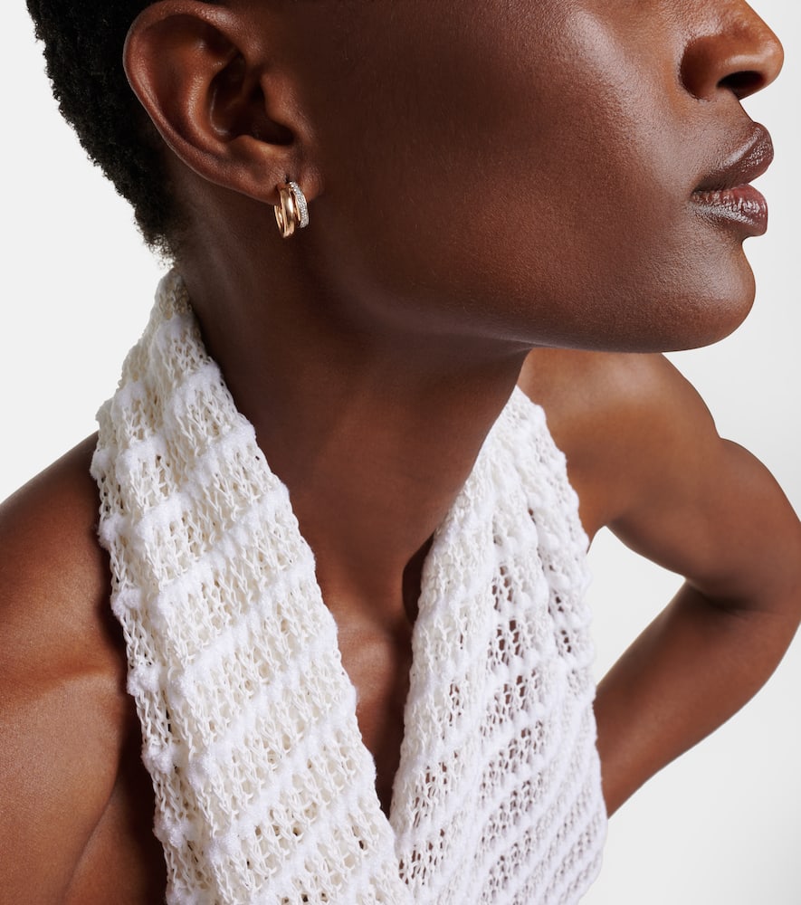 Together 18kt rose gold earrings with diamonds