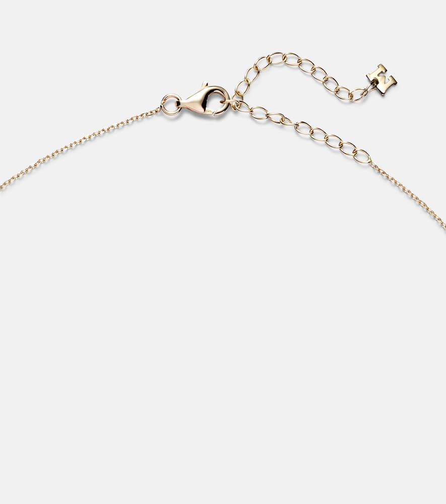 14kt gold necklace with topaz and diamonds