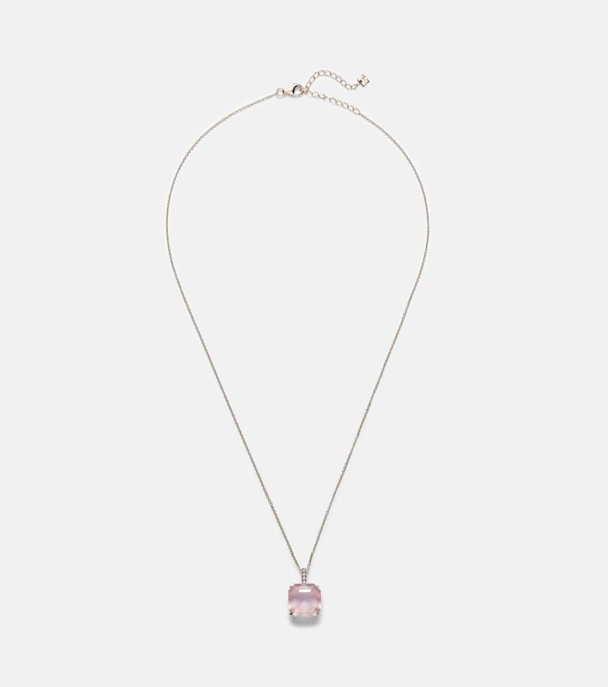 14kt gold necklace with topaz and diamonds