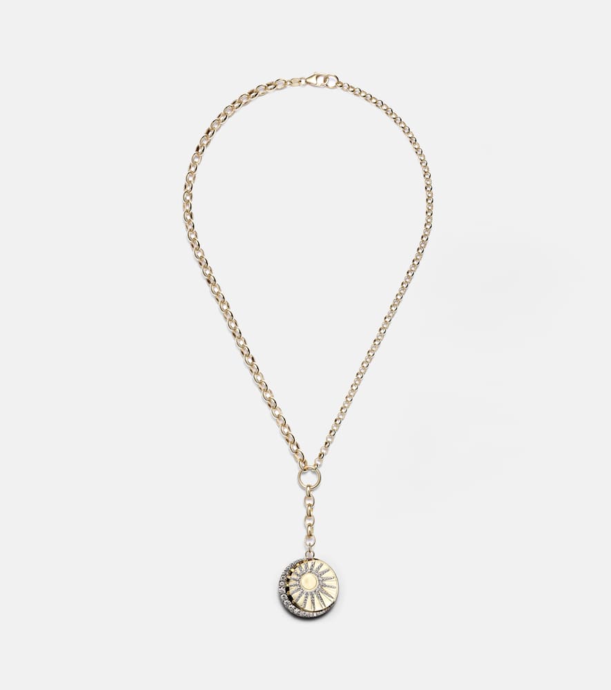 Balance 18kt gold necklace with diamonds