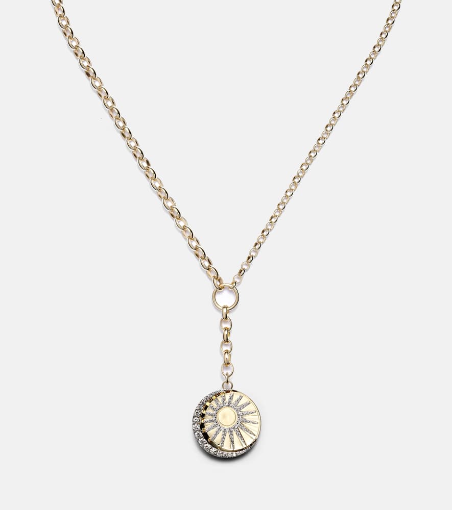 Balance 18kt gold necklace with diamonds