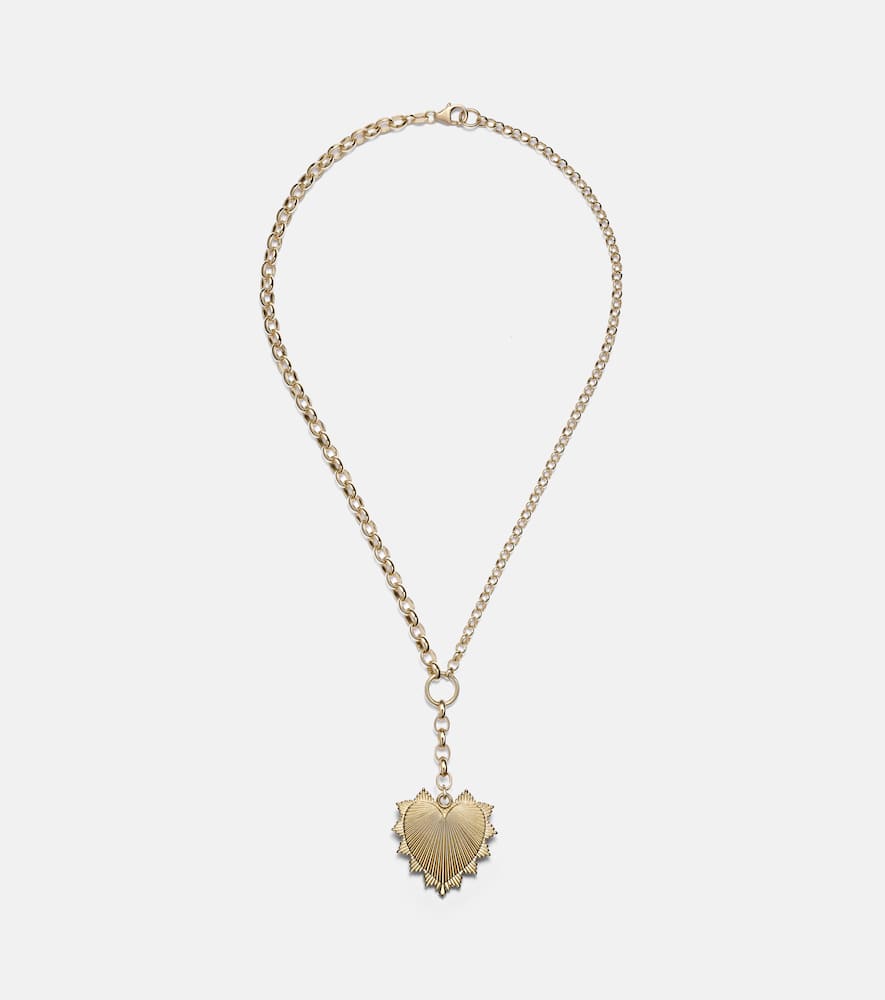 Oversized Love Token 18kt gold chain necklace