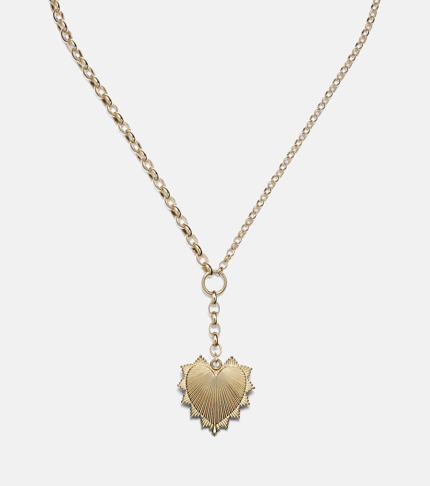 Oversized Love Token 18kt gold chain necklace