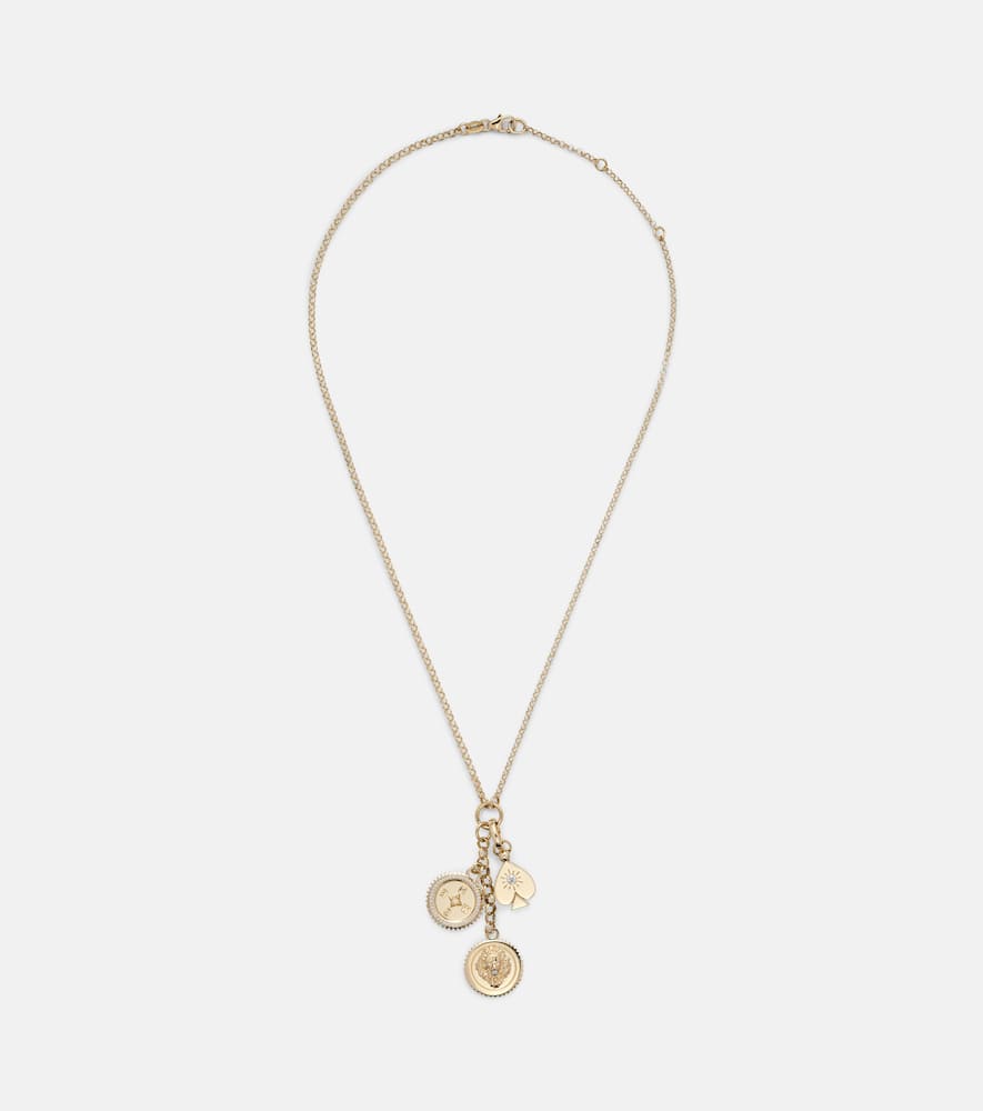 18kt gold pendant necklace with diamonds