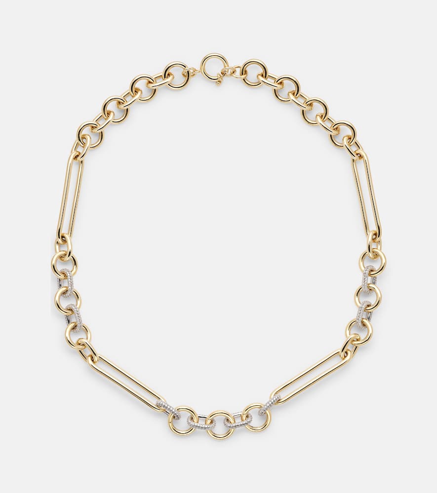18kt gold chain necklace with diamonds