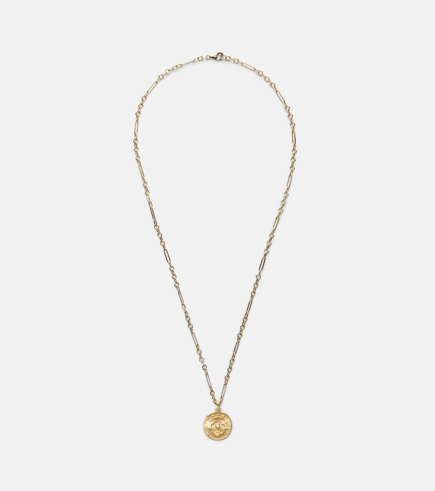 Strength 18kt gold pendant necklace with diamond