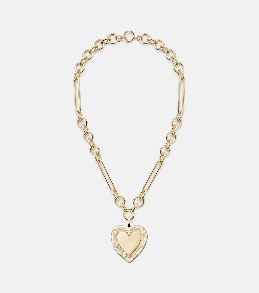 True Love Heart 18kt gold pendant necklace with diamonds
