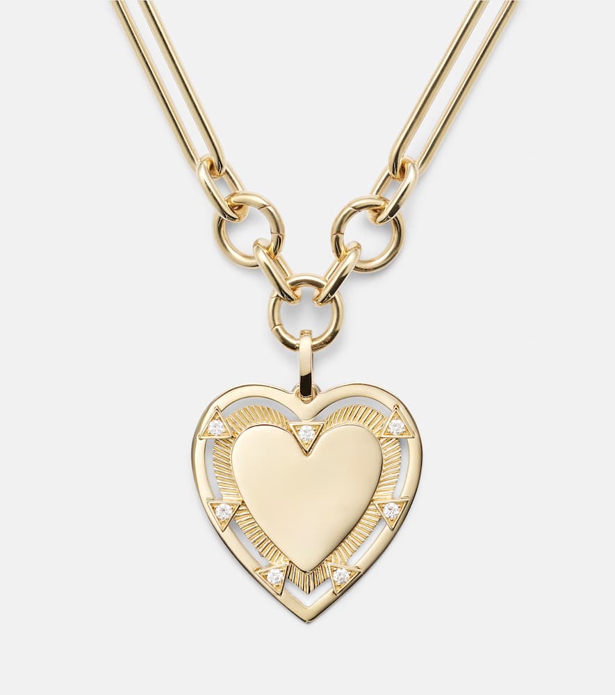 True Love Heart 18kt gold pendant necklace with diamonds