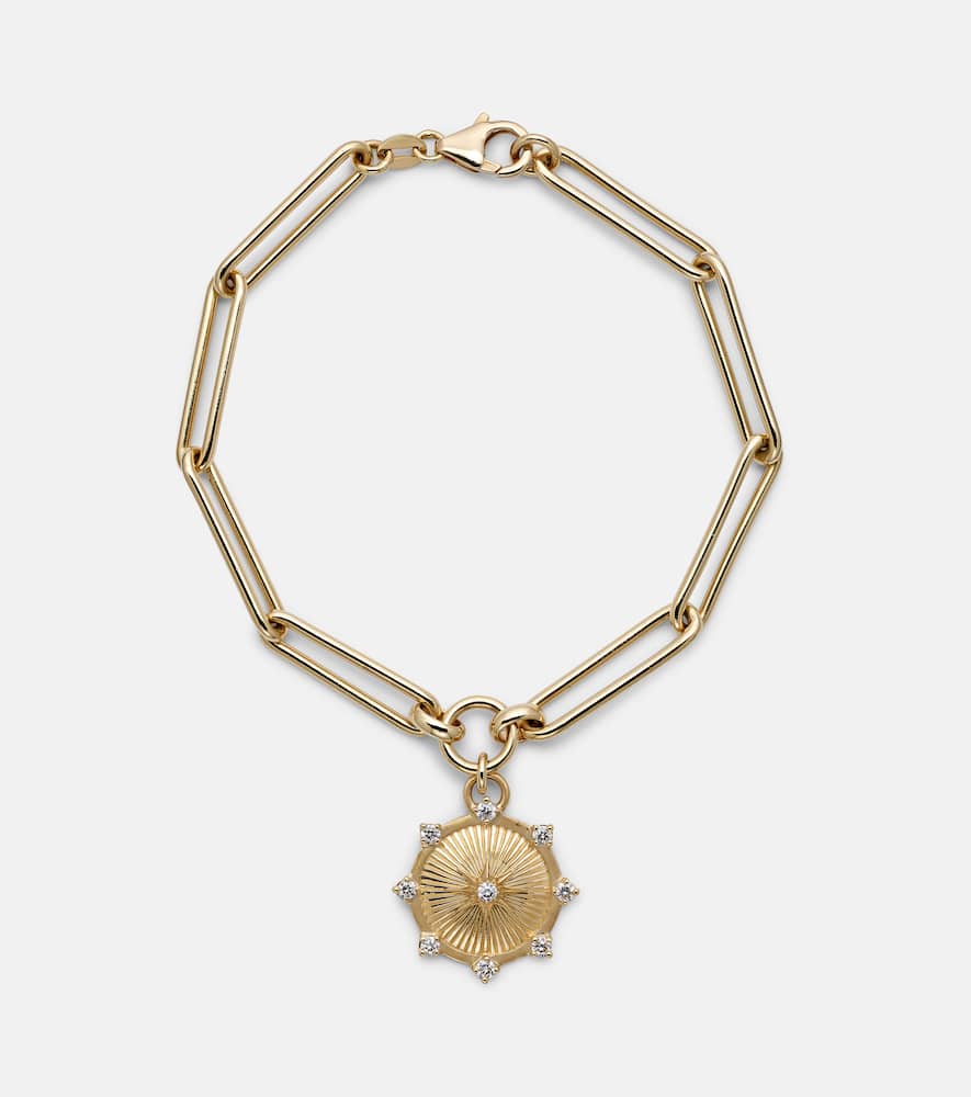 Spark Love 18kt gold chain bracelet with diamonds