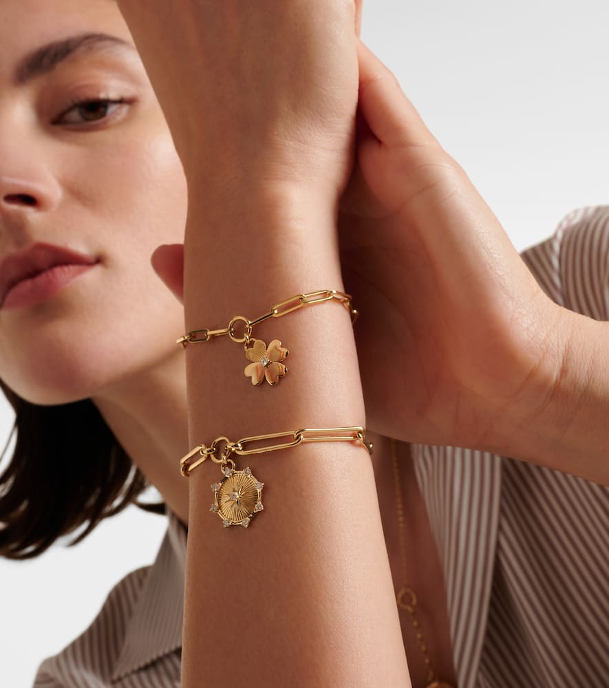 Spark Love 18kt gold chain bracelet with diamonds