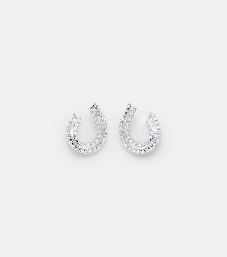 18kt white gold earrings with diamonds