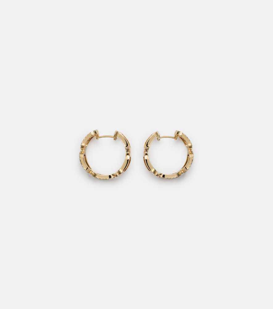 Link 18kt gold earrings with diamonds