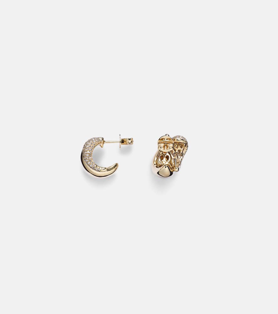 18kt gold earrings with diamonds