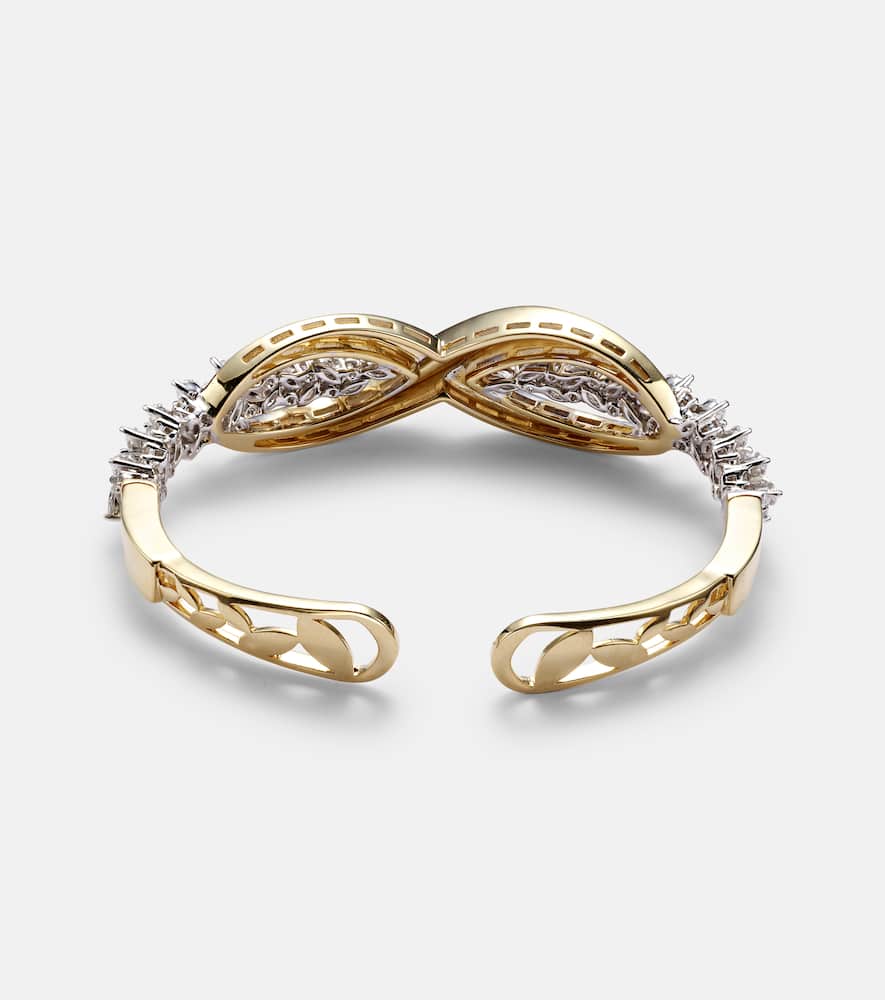 Golden Strada 18kt gold bangle with diamonds