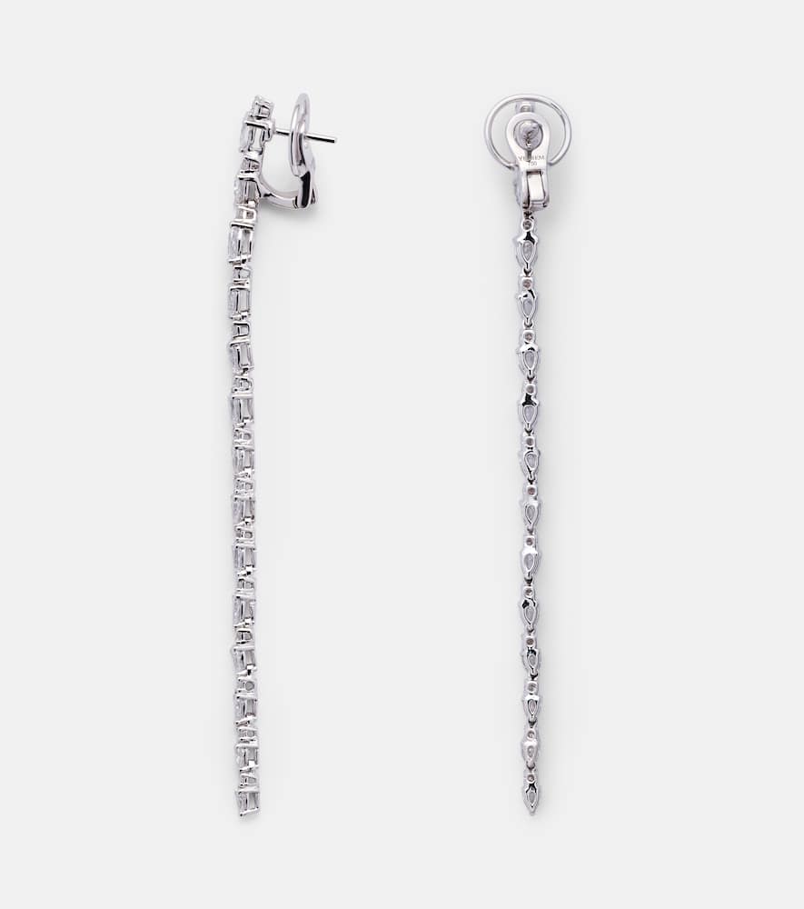 Y-Not 18kt white gold earrings with diamonds