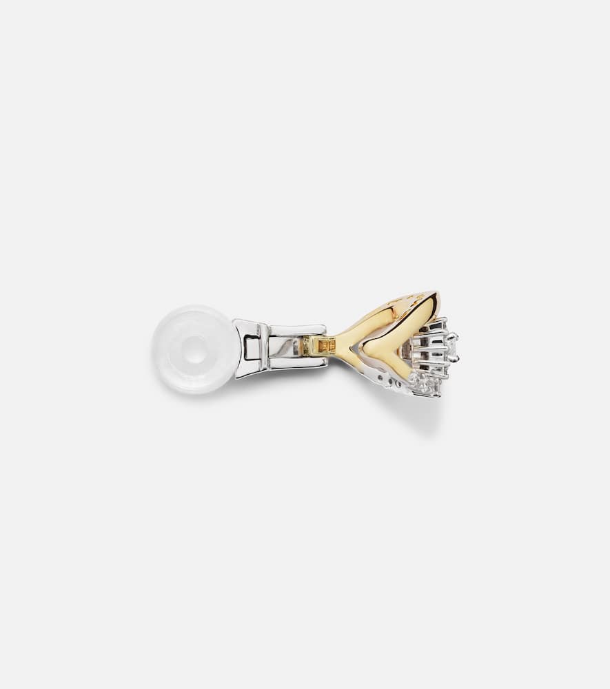 Whisper Ear 18kt gold single ear cuff with diamonds
