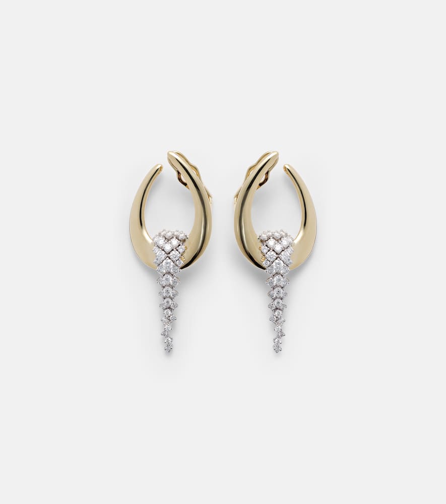 Golden Strada 18kt gold earrings with diamonds