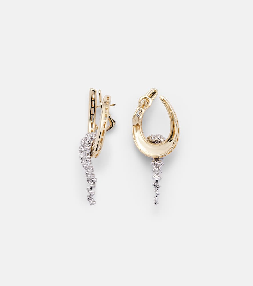Golden Strada 18kt gold earrings with diamonds