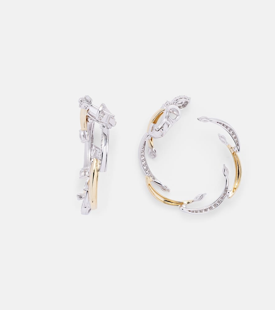 Golden Strada 18kt yellow and white gold earrings with diamonds
