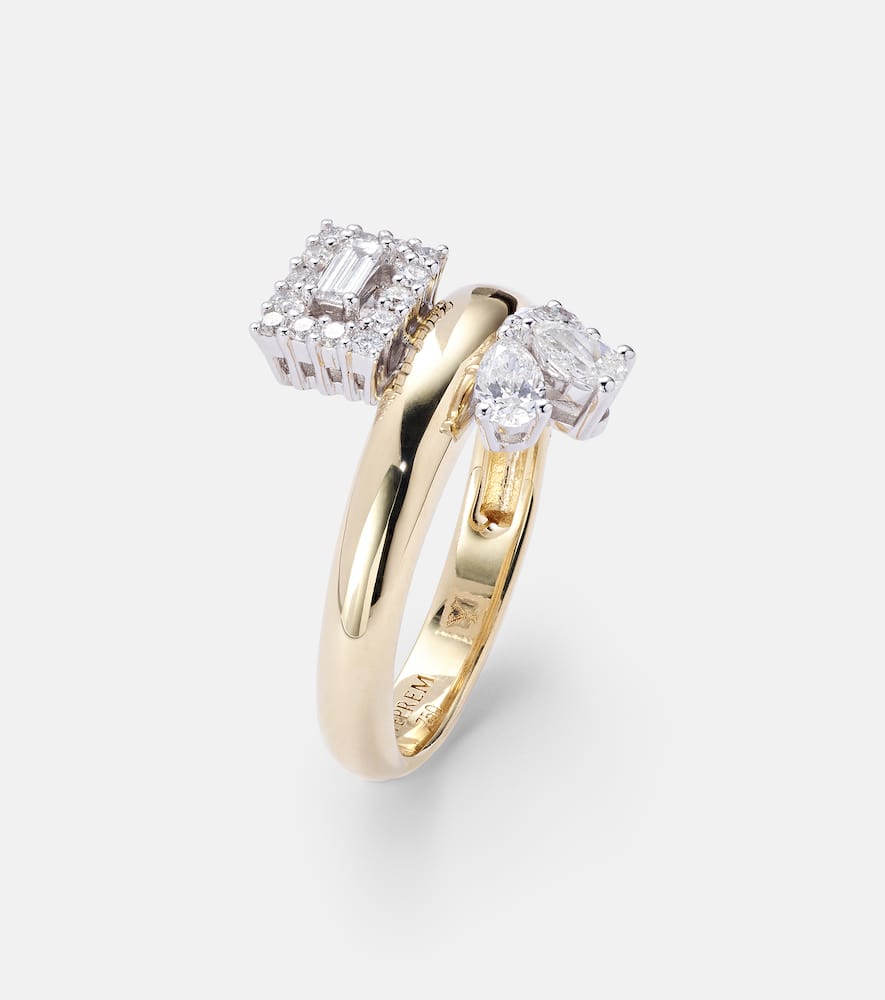 Golden Strada 18kt gold ring with diamonds