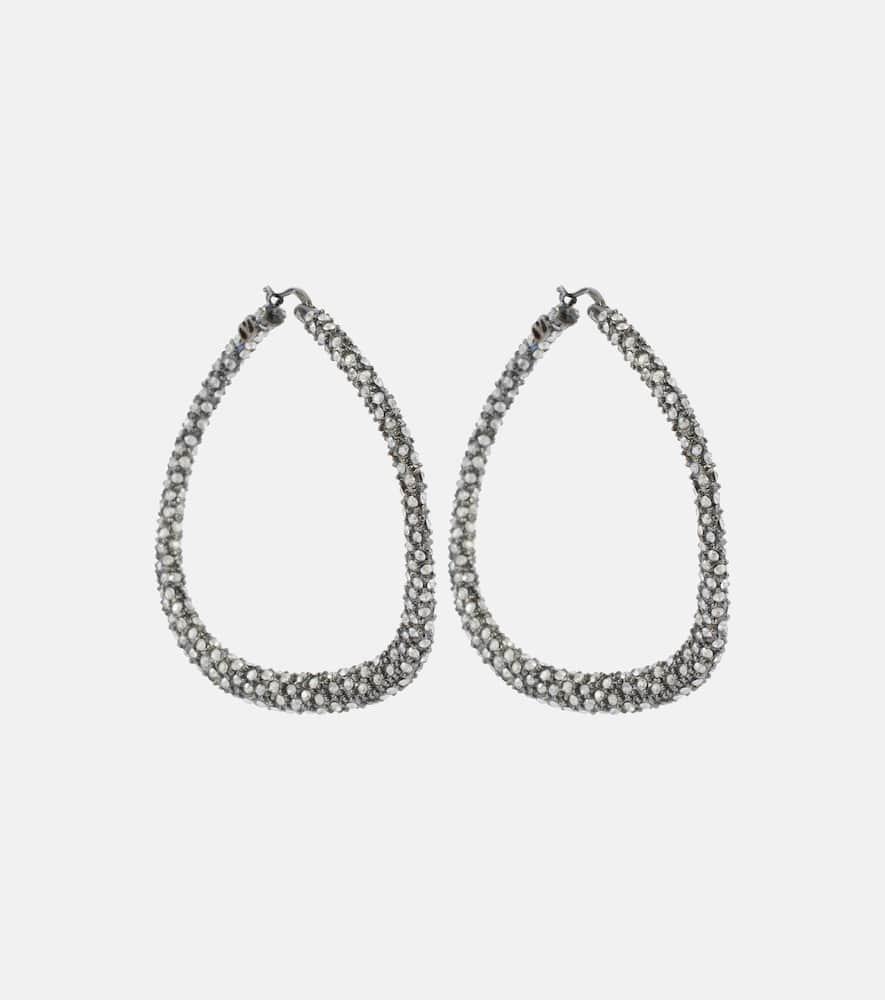 Shadowshine embellished hoop earrings