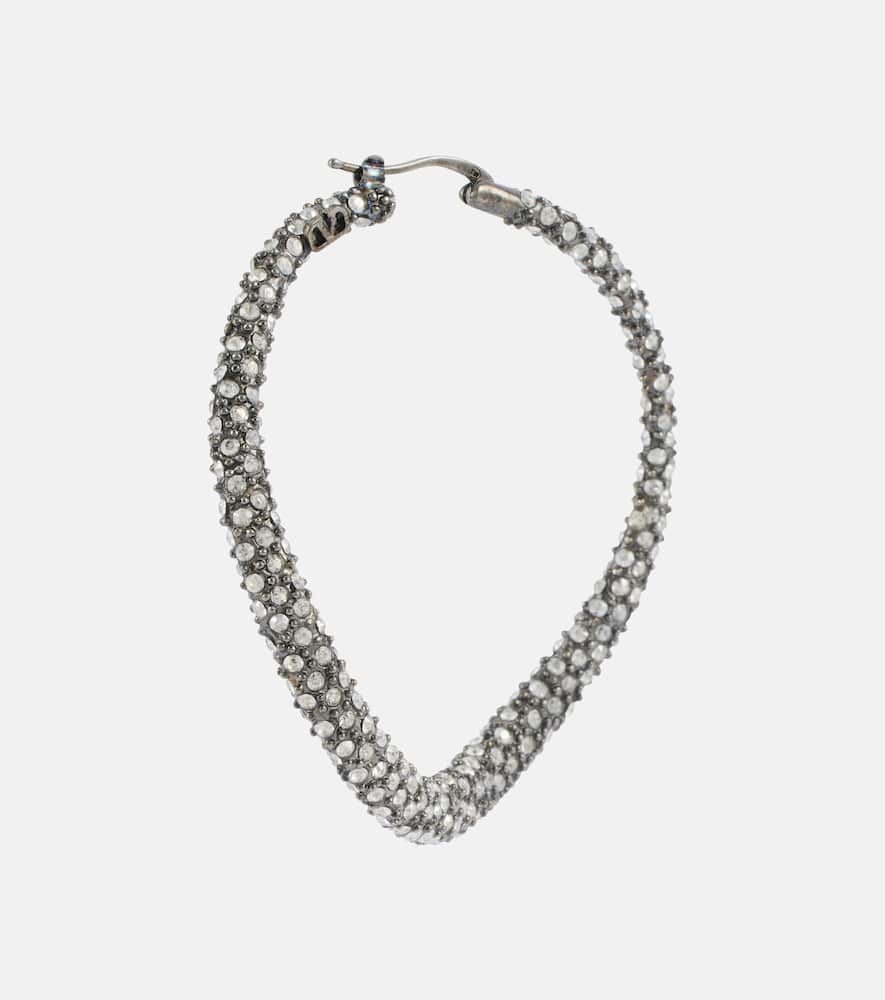 Shadowshine embellished hoop earrings