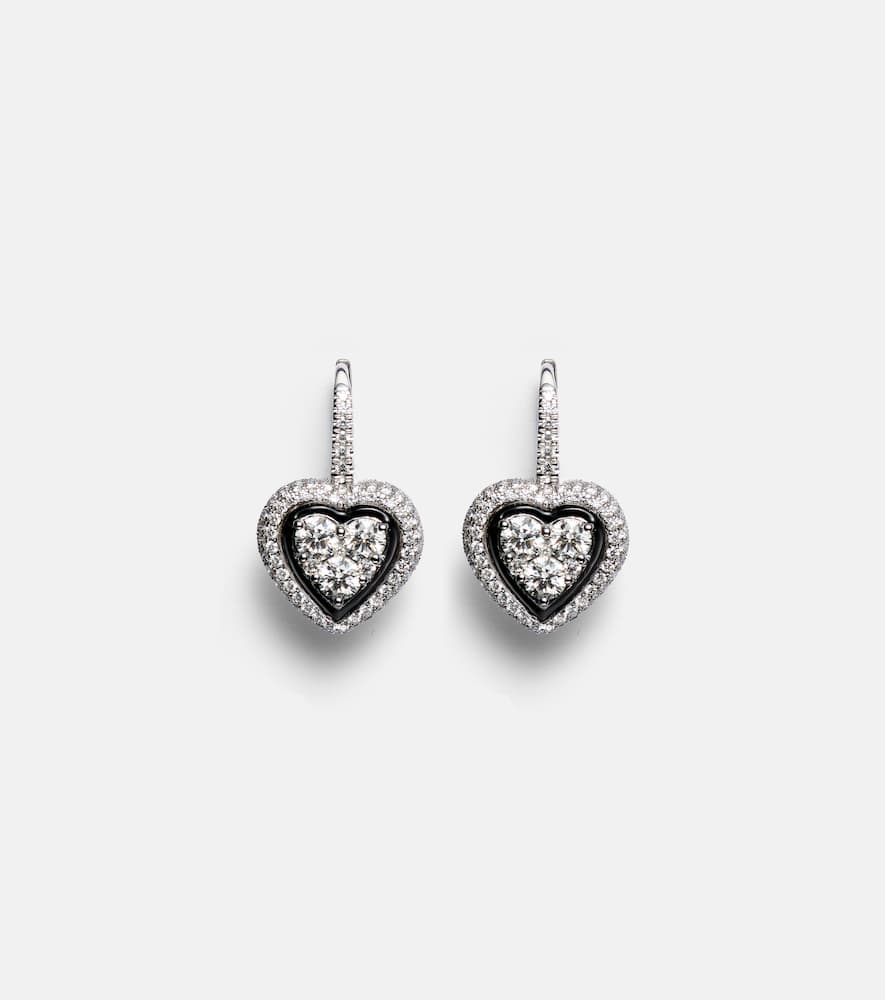 18kt white gold earrings with diamonds
