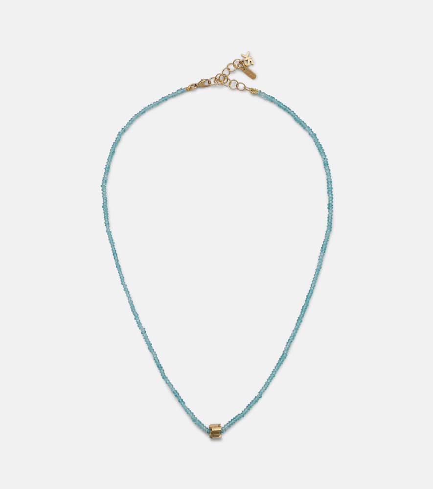 Infinite 18kt gold necklace with apatites